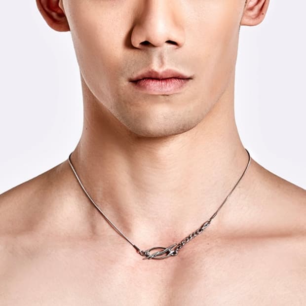 51퍼센트 체인 로고 목걸이(Thin)