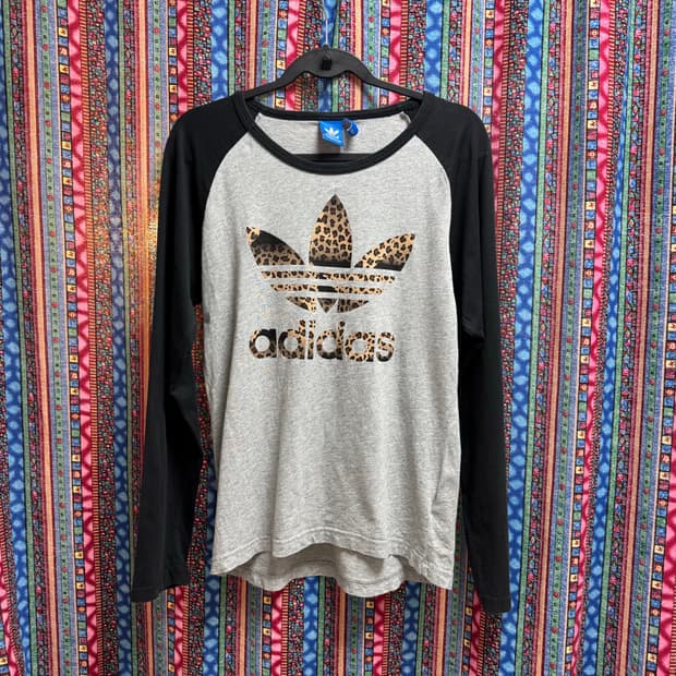 [빈티지]아디다스 레오파드 트레포일 나그랑 티셔츠