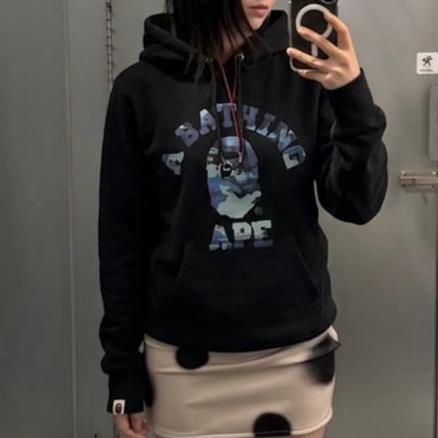 베이프 카모 후드티 xs