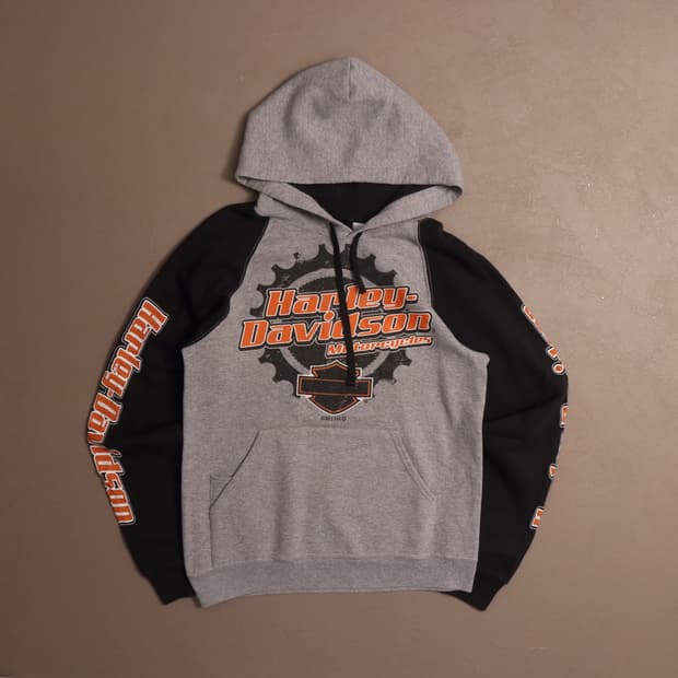 할리데이비슨 프린팅 나그랑 후드티 A1383