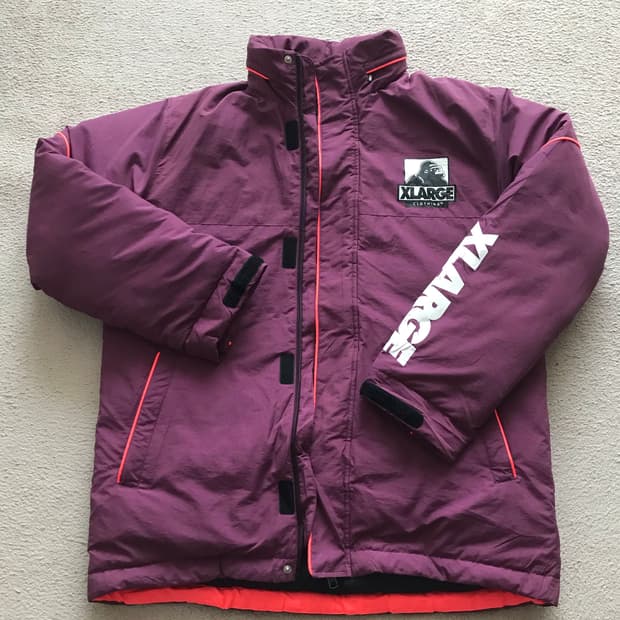 XLARGE 퍼플및오렌지 덕다운 패딩