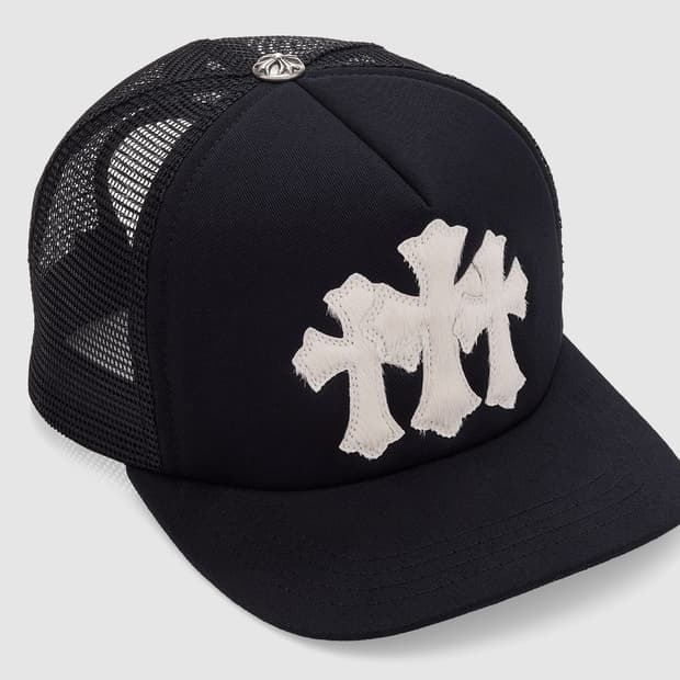 [새상품]크롬하츠 세메테리 트러커햇 블랙 카프헤어