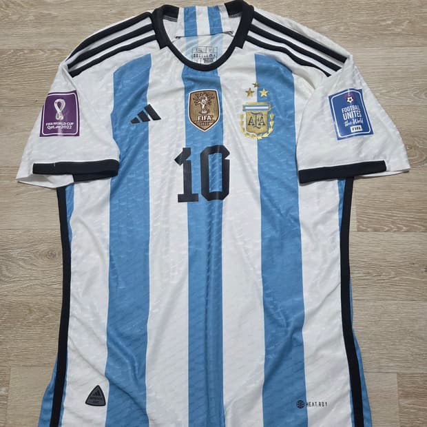 아르헨티나 대표팀 메시 FIFA 카타르 월드컵 어센틱 유니폼