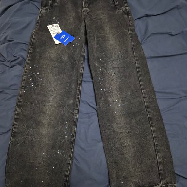 아더에러 자라 슬릿진 블랙진 흑청 36 사이즈