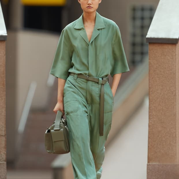 [48R]22ss 에르메네질도 제냐 꾸뛰르 xxx 실크 팬츠 그린