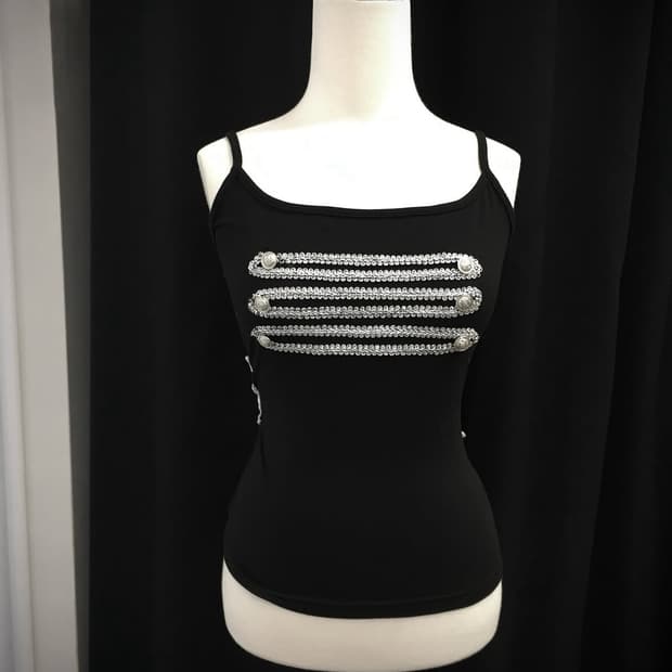 Black Lace Napoléon Camisole