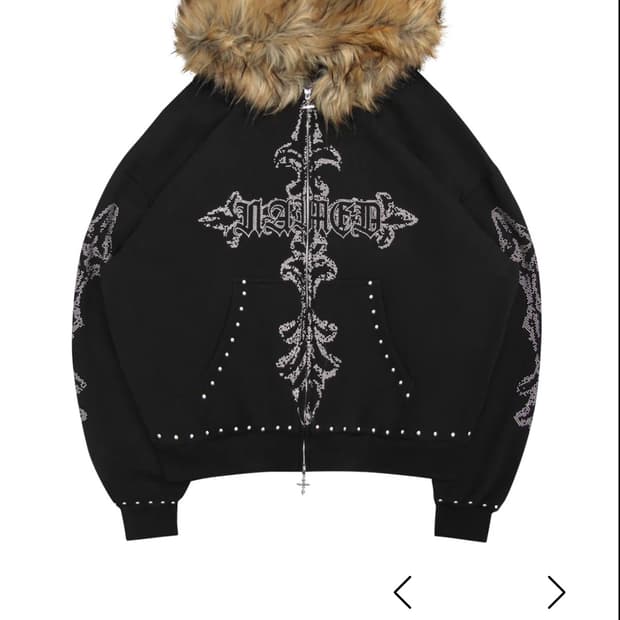 구해요!!!네임드 콜렉티브 퍼 후드 xs,s/m