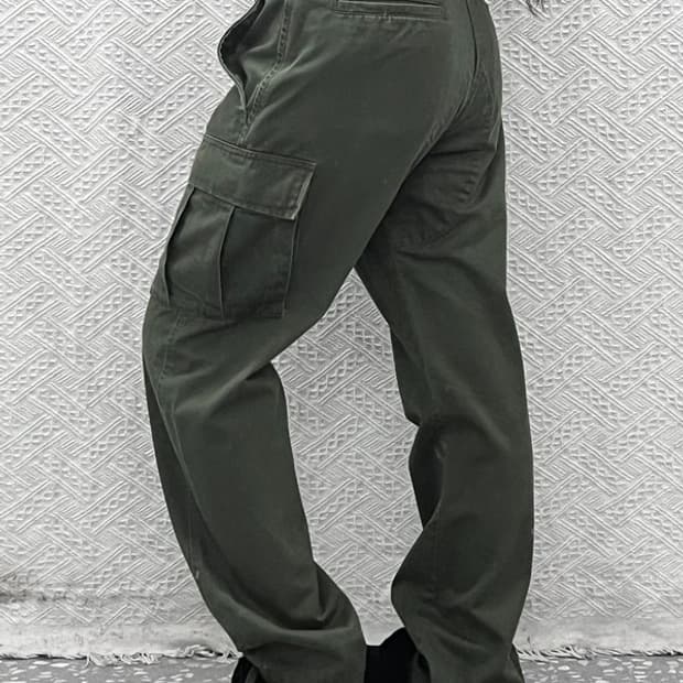유니폼브릿지 빈티지 말차카키 워크 카고팬츠 M C09481