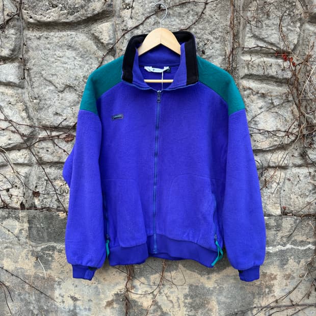 90s 콜롬비아 usa 신칠라 플리스 후리스 집업 자켓