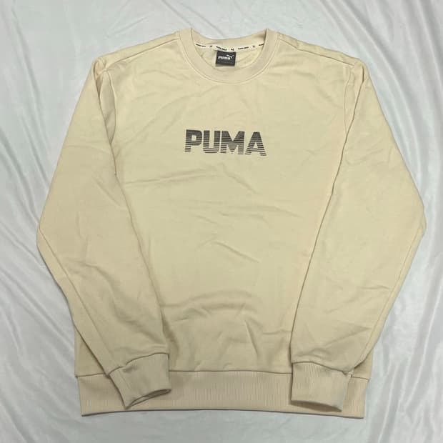 (L) 푸마 로고 프린팅 맨투맨