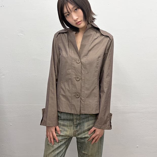 90s 히로코 코시노 셔츠-자켓