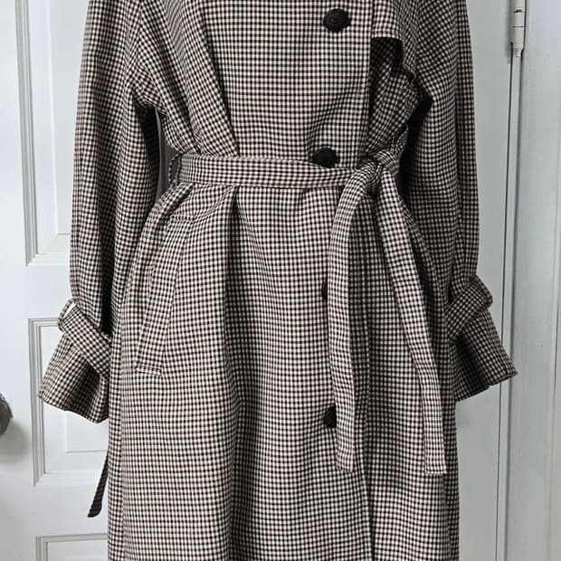 스튜디오톰보이 체크트렌치코트