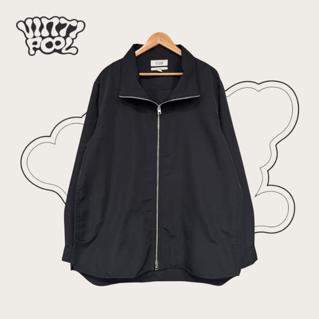 COS 코스 바람막이 집업 자켓 XL 블랙