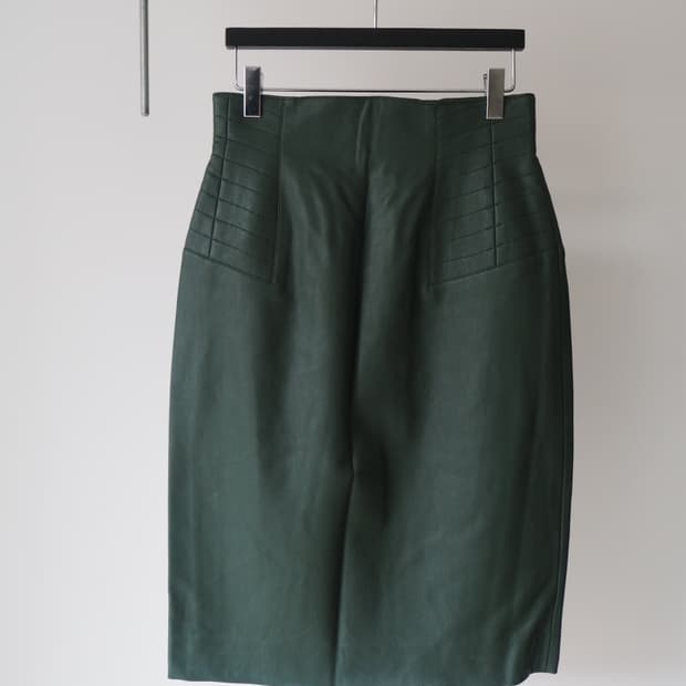 courreges fake leather skirt 