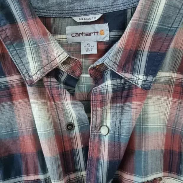 칼하트 빈티지 체크셔츠 릴랙스핏 XL