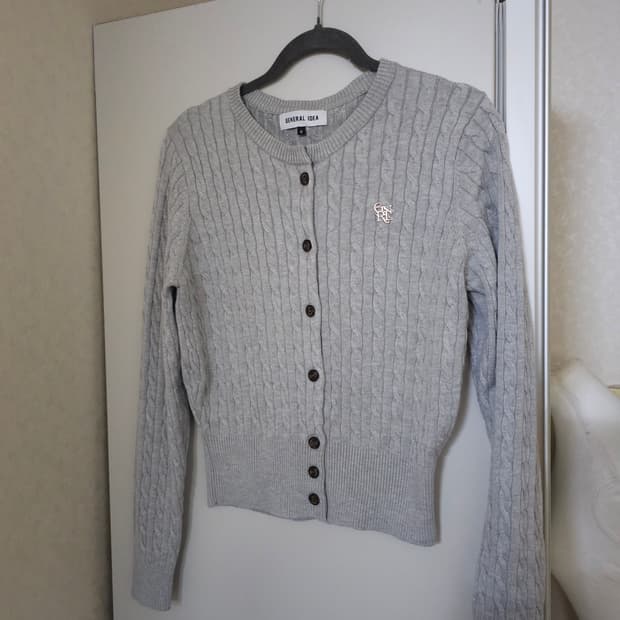 제너럴아이디어 케이블 니트 가디건 M