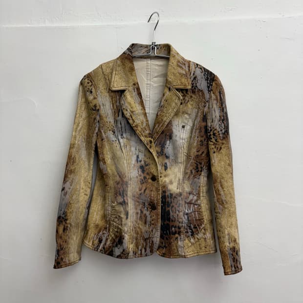 빈티지 쓰리버튼 패턴 자켓