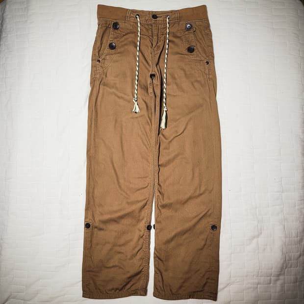 '00s Back Number Button Roll Up Pants