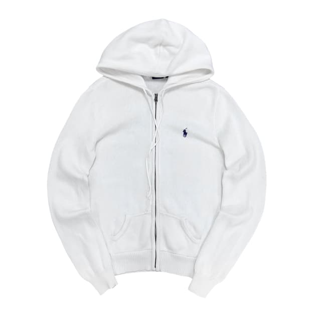 폴로 우먼스 코튼 니트 후드집업(S)