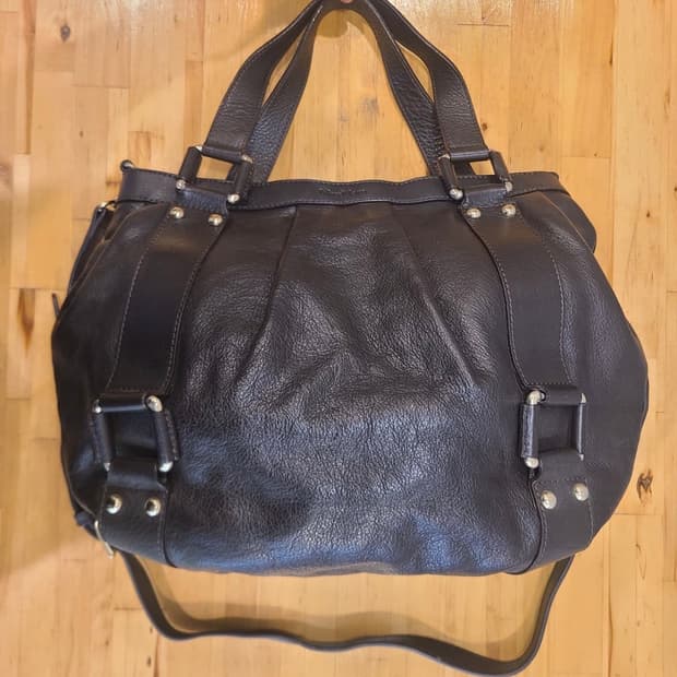 MaxMara Horizontal tuck 2way leather bag