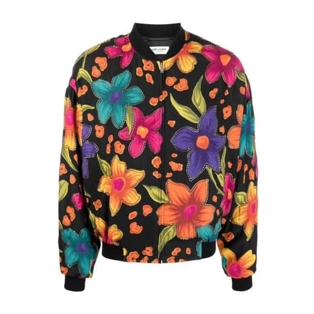 [BTS 뷔님 착용] 생로랑 22ss 플로랄 봄버 자켓
