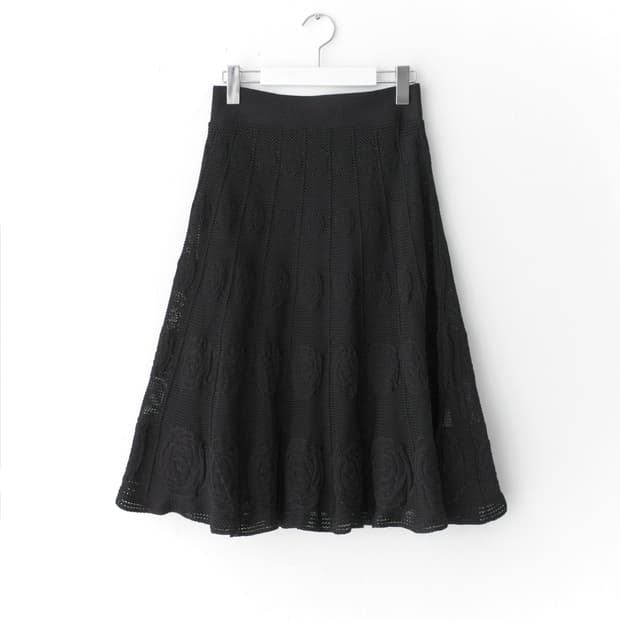 flower knit skirt 