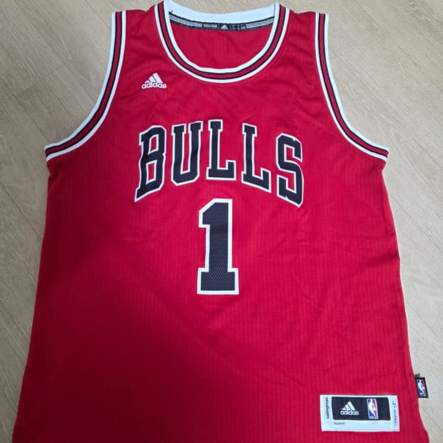 아디다스  NBA시카고 불스 데릭로즈 스윙맨 홈 유니폼 저지 L