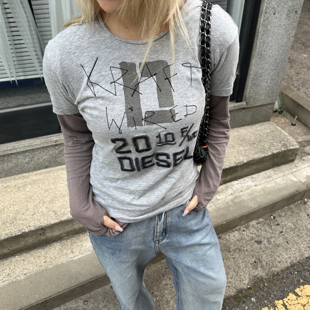 00s 빈티지 디젤 반팔 티셔츠