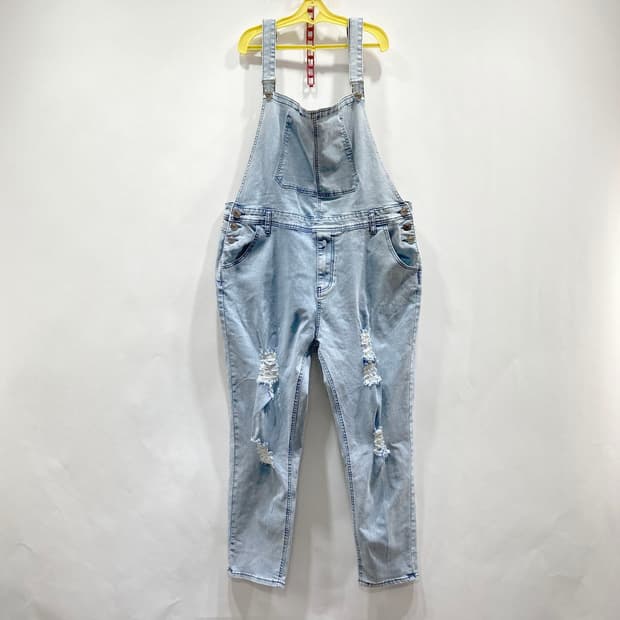 ISELAB 새상품 남성데님멜빵바지 3XL