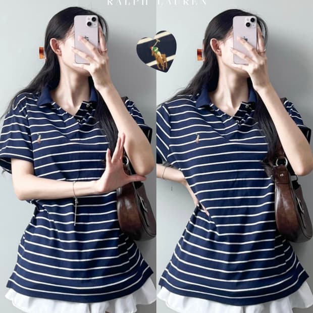 폴로 반팔 카라티 