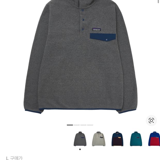 파타고니아 라이트웨이트 신칠라 스냅-T 플리스 풀오버 니켈 블루