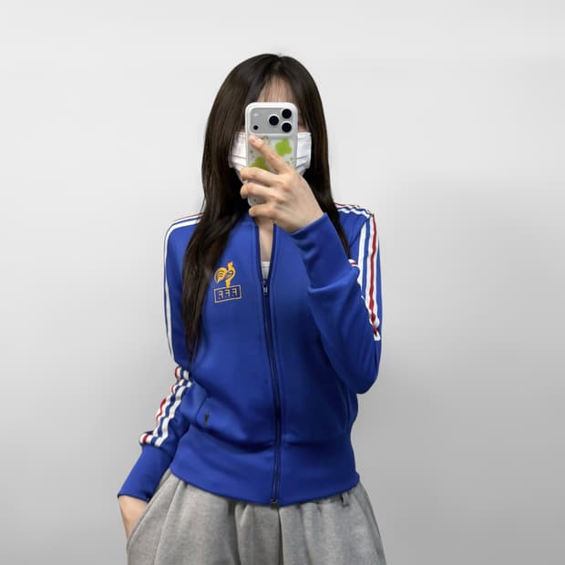 아디다스 프랑스 트랙탑 져지 블루