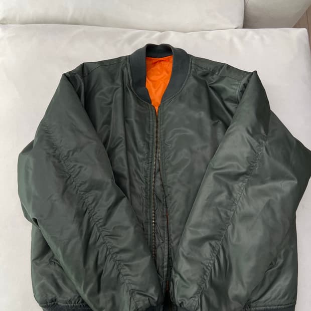 로스코 카키색 MA-1 항공점퍼 마원 xxl