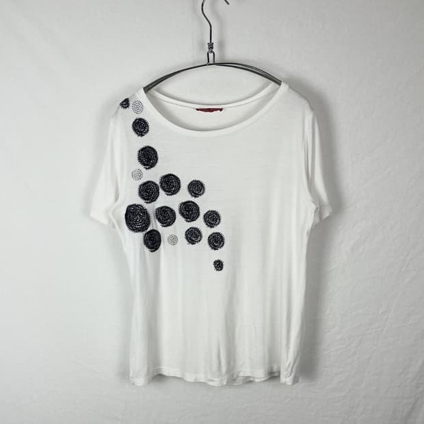 Corso Rosso (made in italy)  도트 자수 반팔 