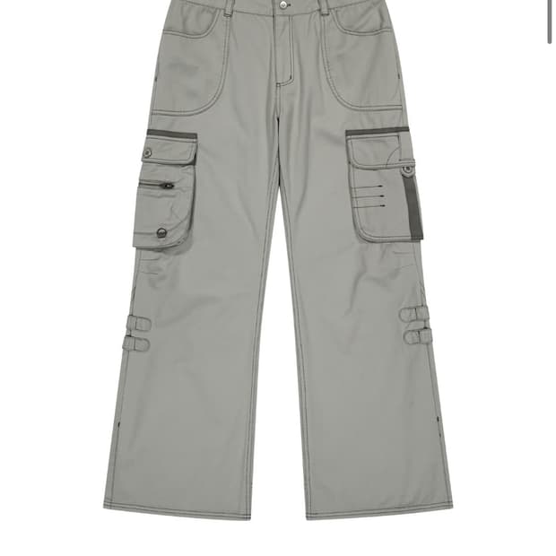 코이세이오 빅포켓 카고 팬츠 라이트 카키