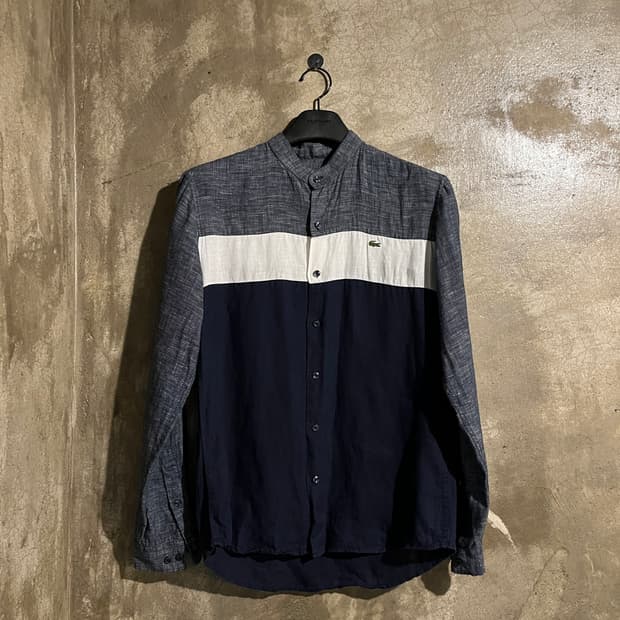 라코스테 린넨 헨리넥 셔츠