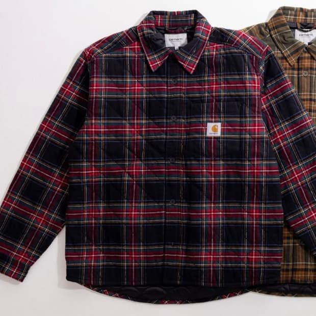 칼하트wip 와일스 체크셔츠자켓 xxl
