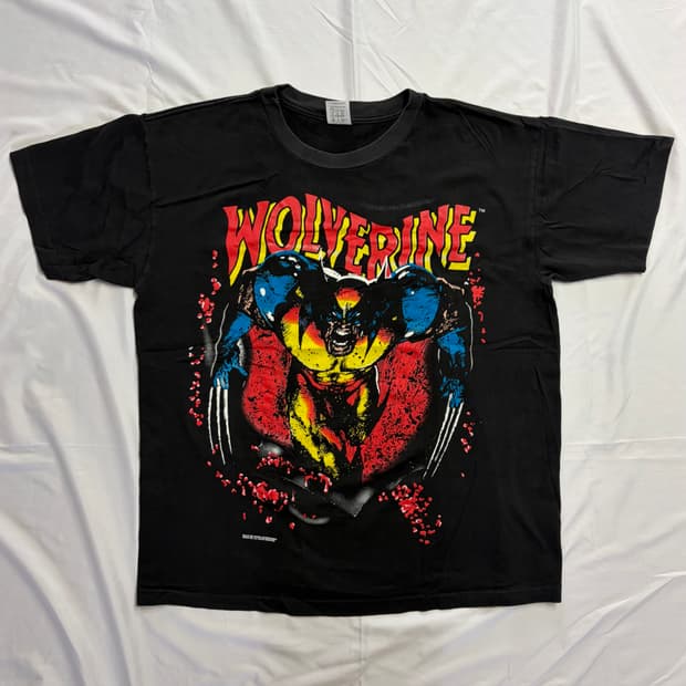 [XL] 90s 울버린 빈티지 마블 코믹 이미지 티셔츠