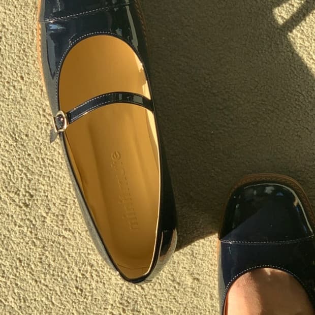 미닛뮤트 보우슈즈 에나멜 블랙 230