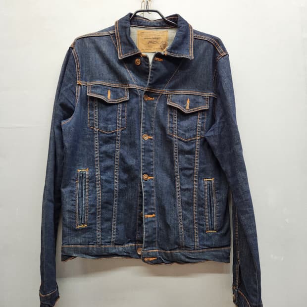자라 ZARA 스티치 디테일 트러커 데님 자켓42(L)
