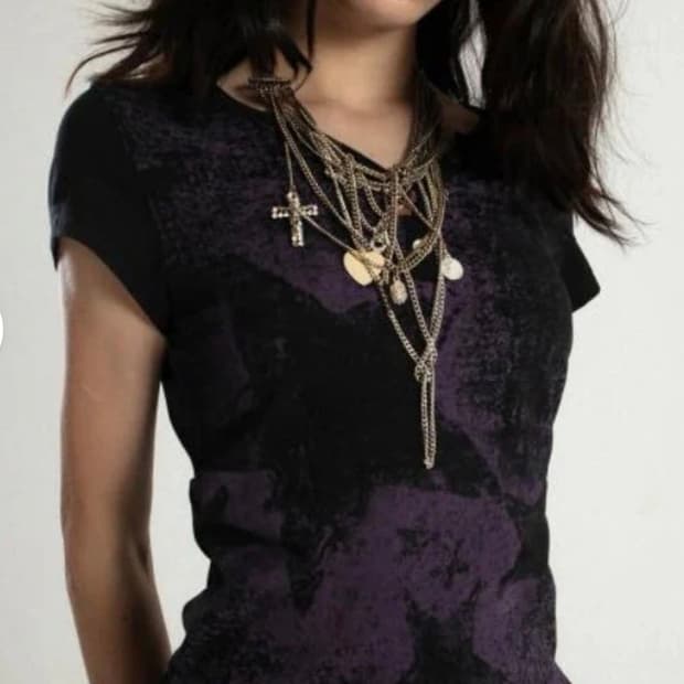 Punk y2k purple 티셔츠 펑크