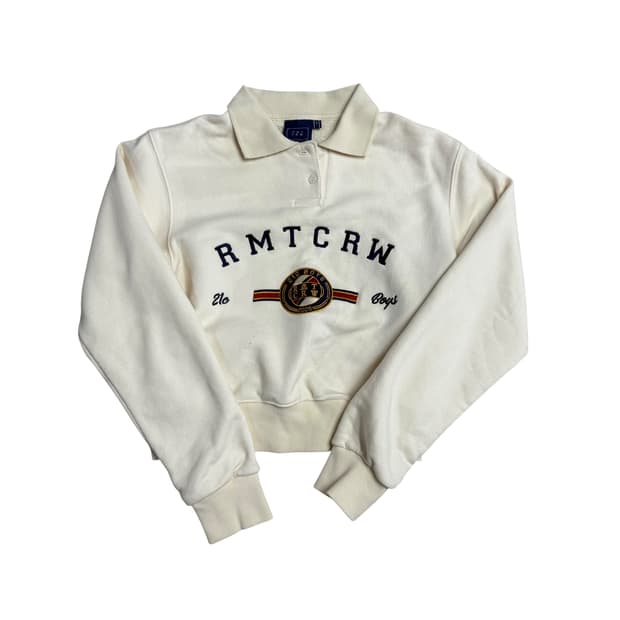 로멘틱크라운 크롭 맨투맨 