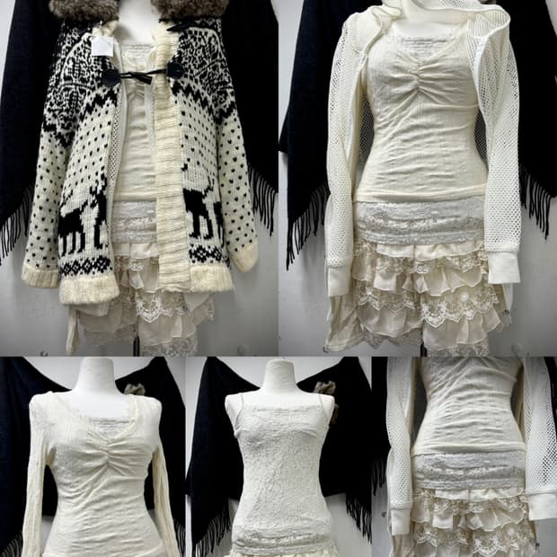 White Y2K Base Aisaki Shop Coordination