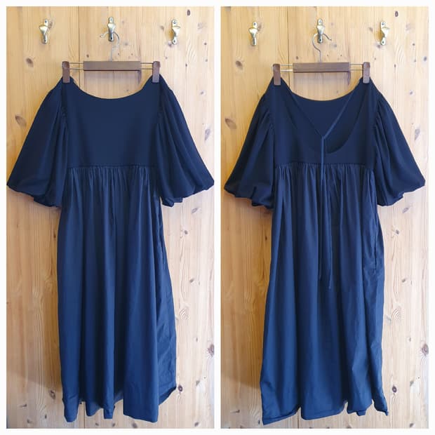55.COS 벌룬 back open 원피스