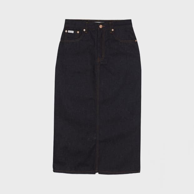 헤이그 논페이드 데님 스커트 a non-fade skirt(indigo)