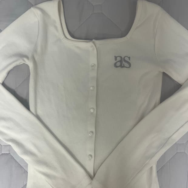 애즈온 시실리 가디건 화이트