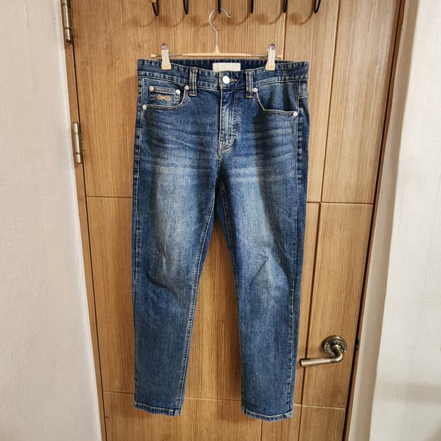 (32)플랙 릴렉시드 크롭 데님 팬츠