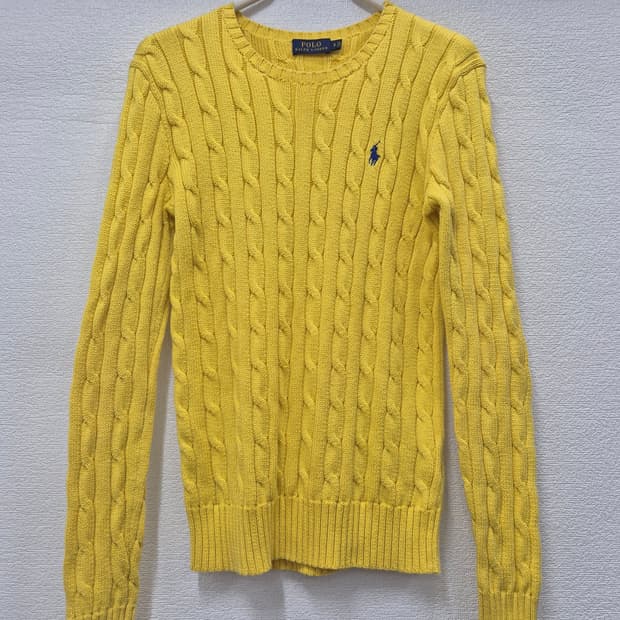 폴로 랄프로렌 케이블 니트 옐로우 / 55(정품)
