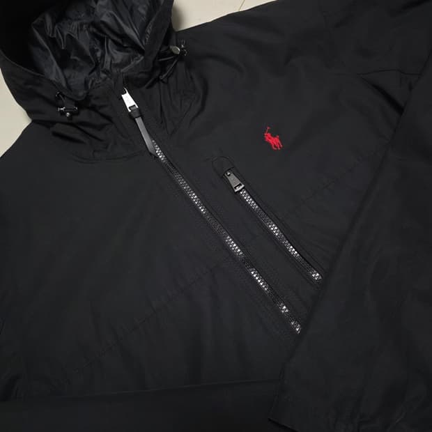새상품급 폴로 랄프로렌 블랙 M 바람막이.윈드브레이커