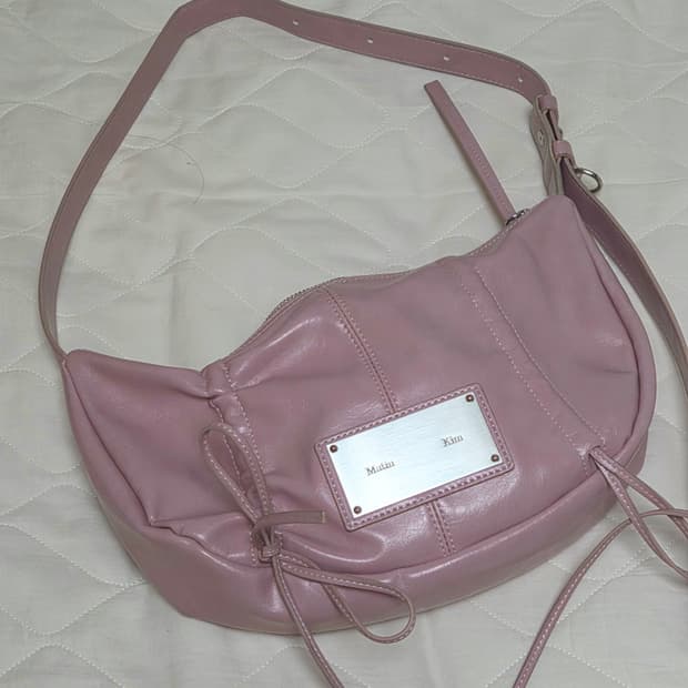 마뗑킴 하프 셔링 리본 리본백 핑크